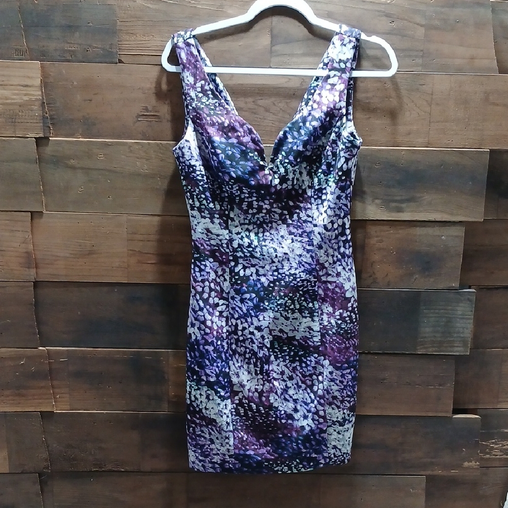 Guess Multicolor Abstract Mini Dress